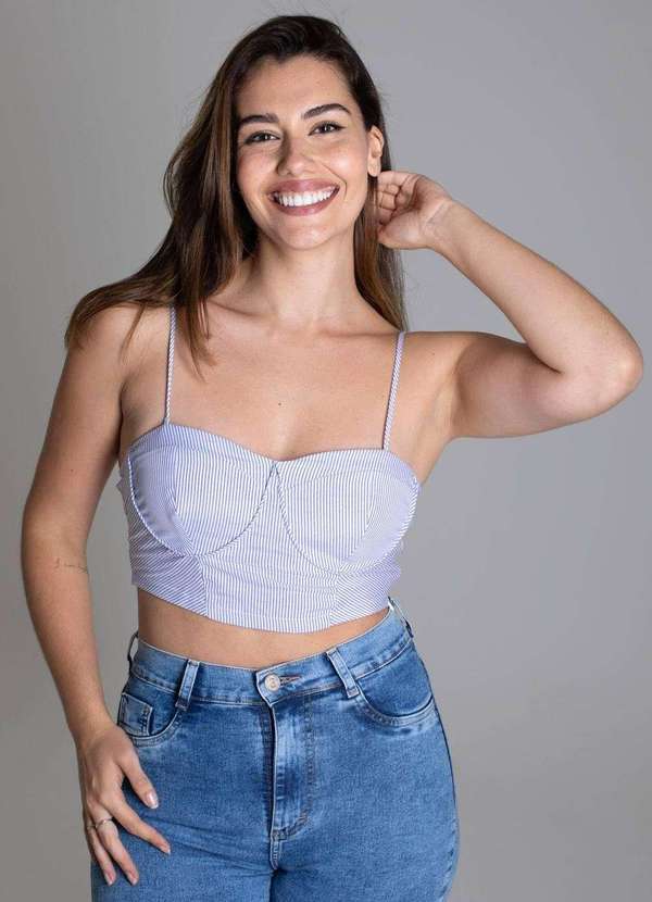 Sawary - Top Sawary Listrado - 277095 Azul 2