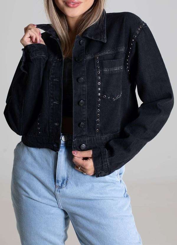Sawary - Jaqueta Jeans Sawary - 274395 Preto 4