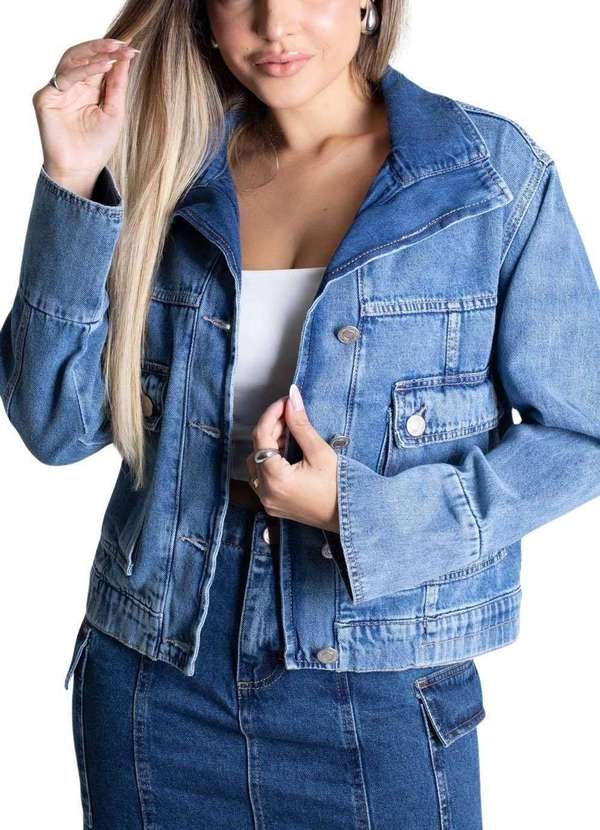 Sawary - Jaqueta Jeans Sawary - 276512 Azul