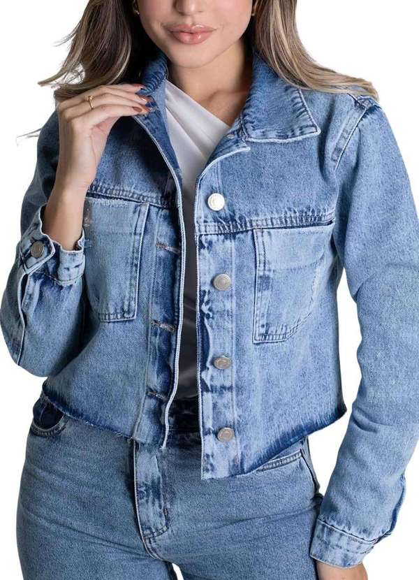 Sawary - Jaqueta Jeans Sawary - 278601 Azul