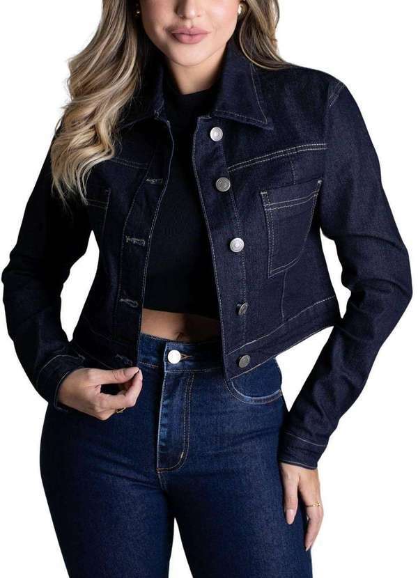 Sawary - Jaqueta Jeans Sawary - 279088 Azul