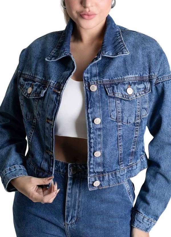 Sawary - Jaqueta Jeans Sawary - 279189 Azul