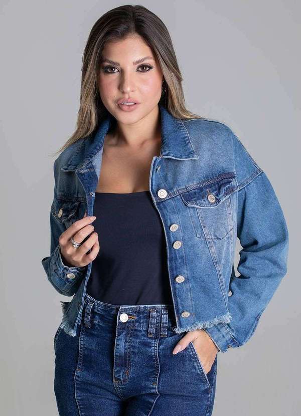 Sawary - Jaqueta Jeans Sawary - 279221 Azul