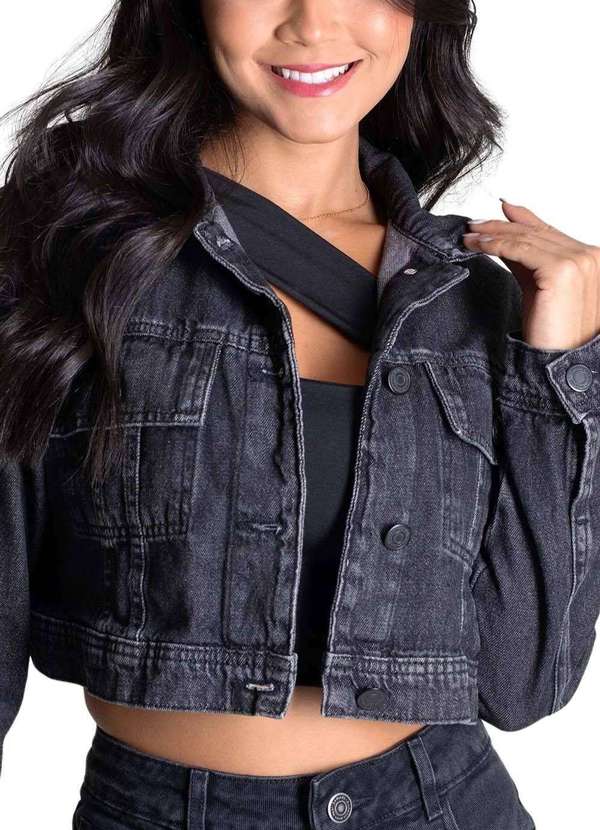 Sawary - Jaqueta Jeans Sawary - 279374 Preto