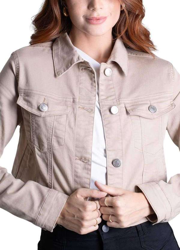 Sawary - Jaqueta Sarja Sawary - 278604 Marrom