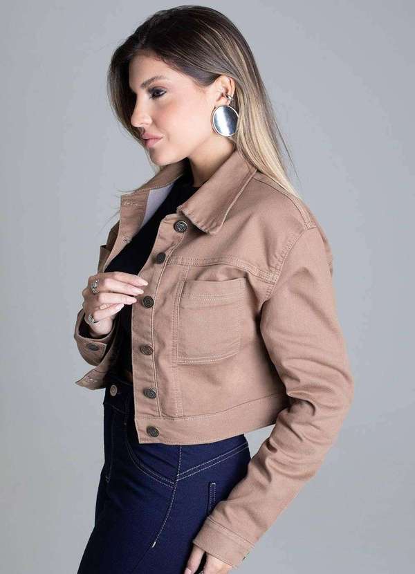 Sawary - Jaqueta Sarja Sawary - 279188 Marrom 3