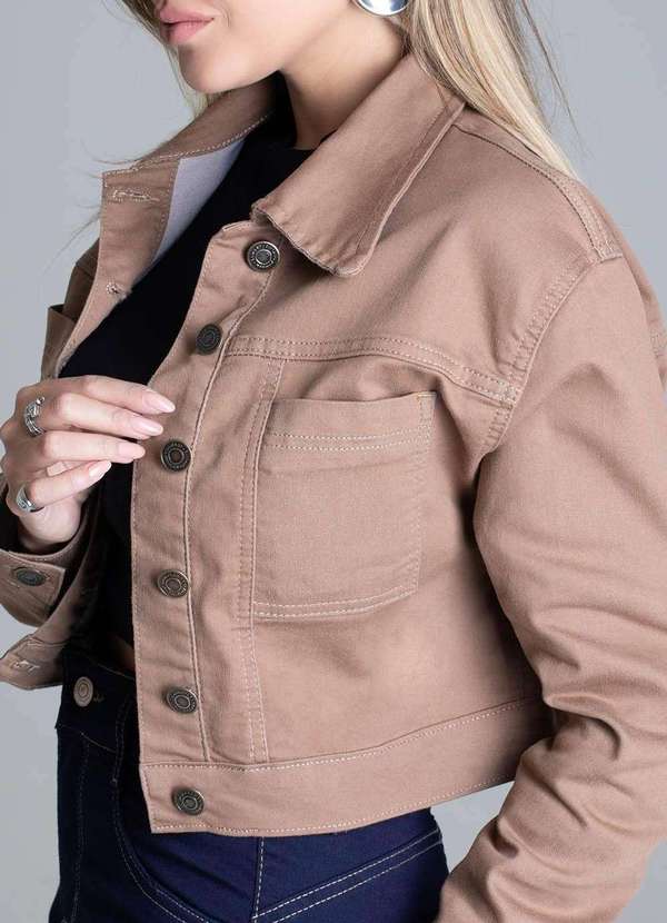 Sawary - Jaqueta Sarja Sawary - 279188 Marrom 5