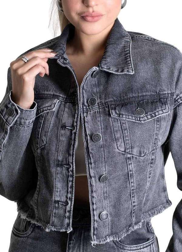 Sawary - Jaqueta Sarja Sawary - 279375 Preto