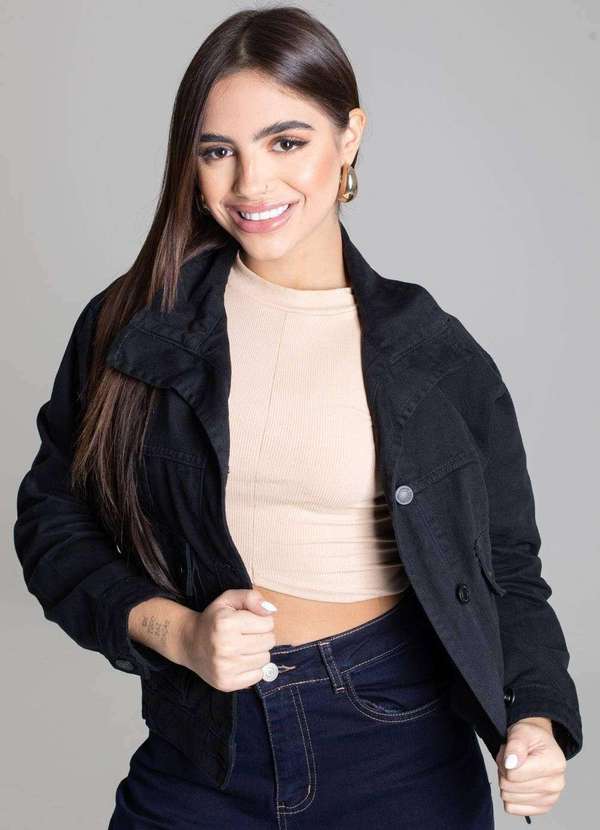 Sawary - Jaqueta Sarja Sawary Preto