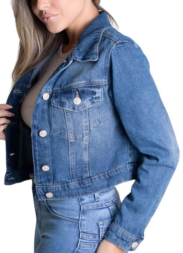 Sawary - Jaqueta Jeans Sawary - 279112 Azul