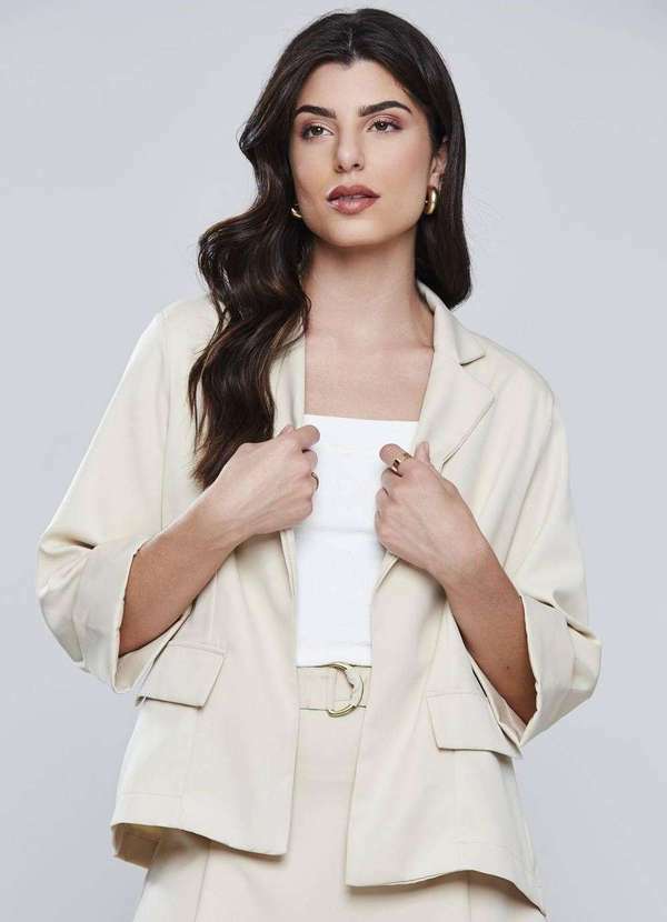 Sawary - Blazer Sawary Alfaiataria - 277340 Bege 2