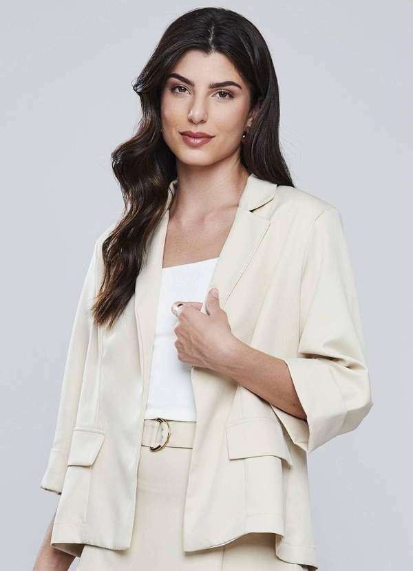 Sawary - Blazer Sawary Alfaiataria - 277340 Bege 3