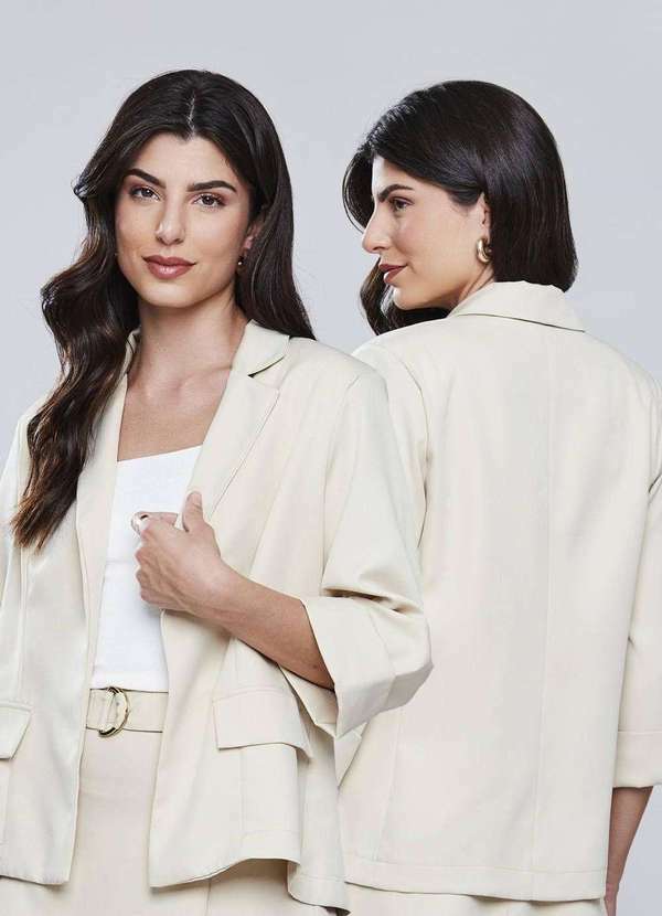 Sawary - Blazer Sawary Alfaiataria - 277340 Bege 7