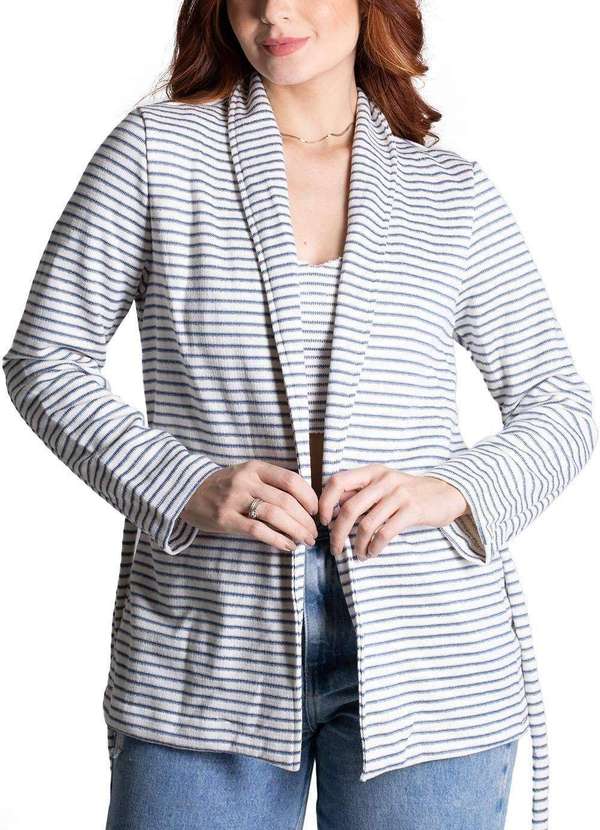 Sawary - Blazer Sawary Listrado - 275439 Azul