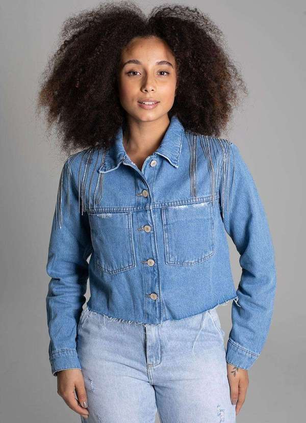 Sawary - Jaqueta Jeans Sawary - 274709 Azul