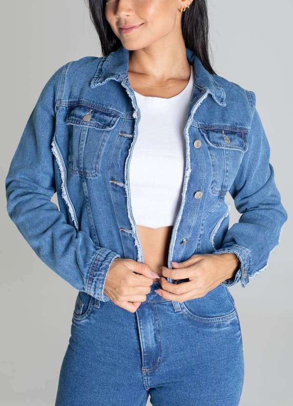 Sawary - Jaqueta Jeans Sawary Azul 5