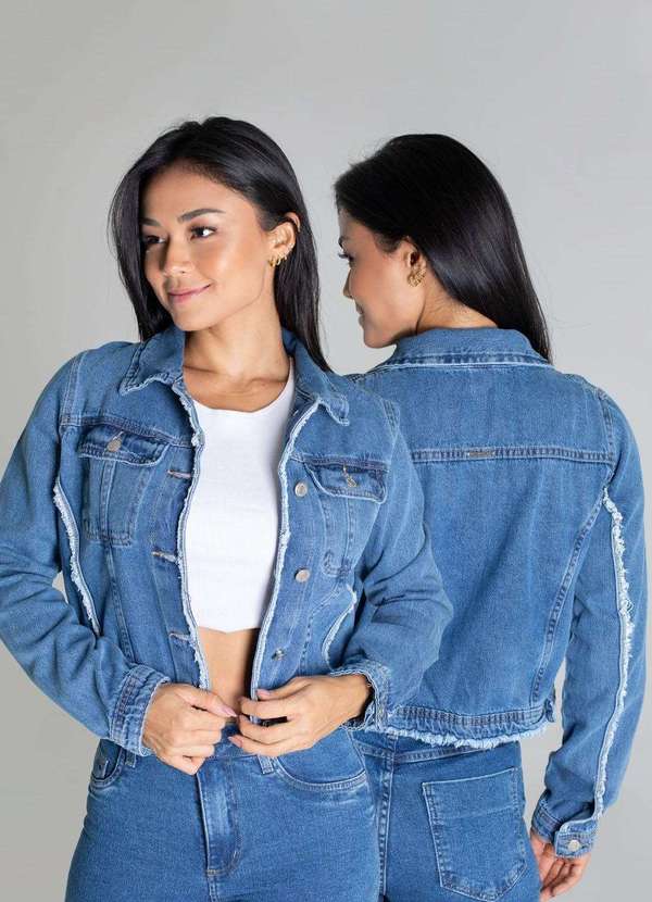 Sawary - Jaqueta Jeans Sawary Azul 6