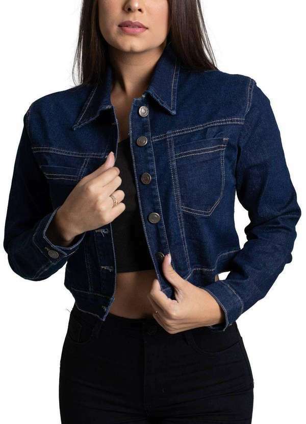 Sawary - Jaqueta Jeans Sawary Azul