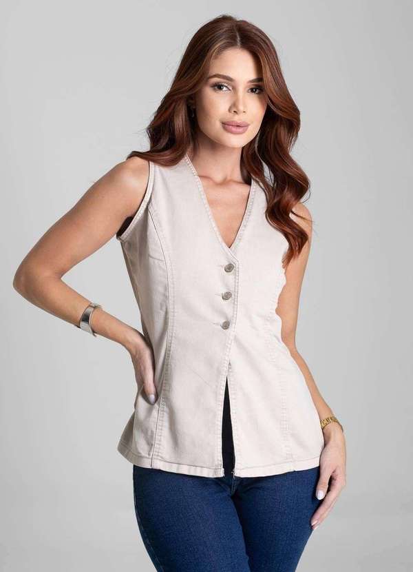 Sawary - Colete Sarja Sawary - 282110 Bege 2