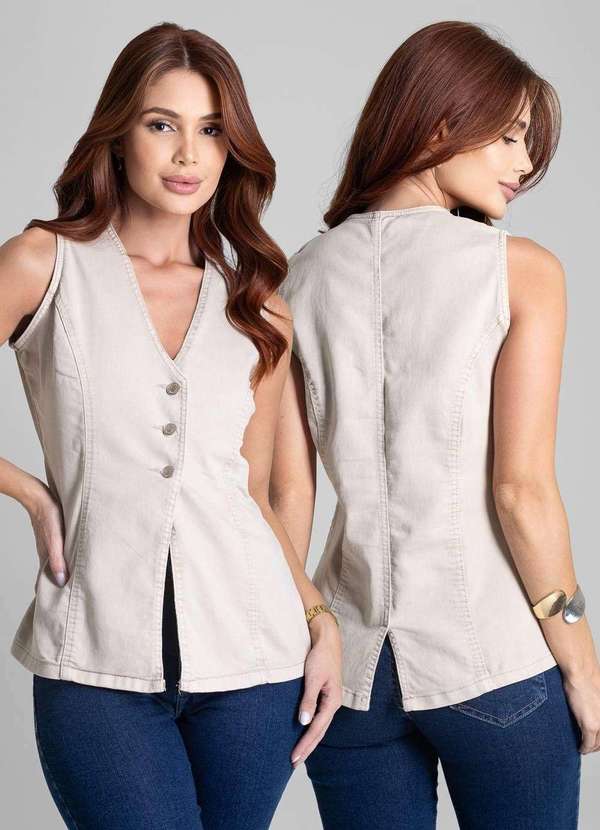 Sawary - Colete Sarja Sawary - 282110 Bege 6