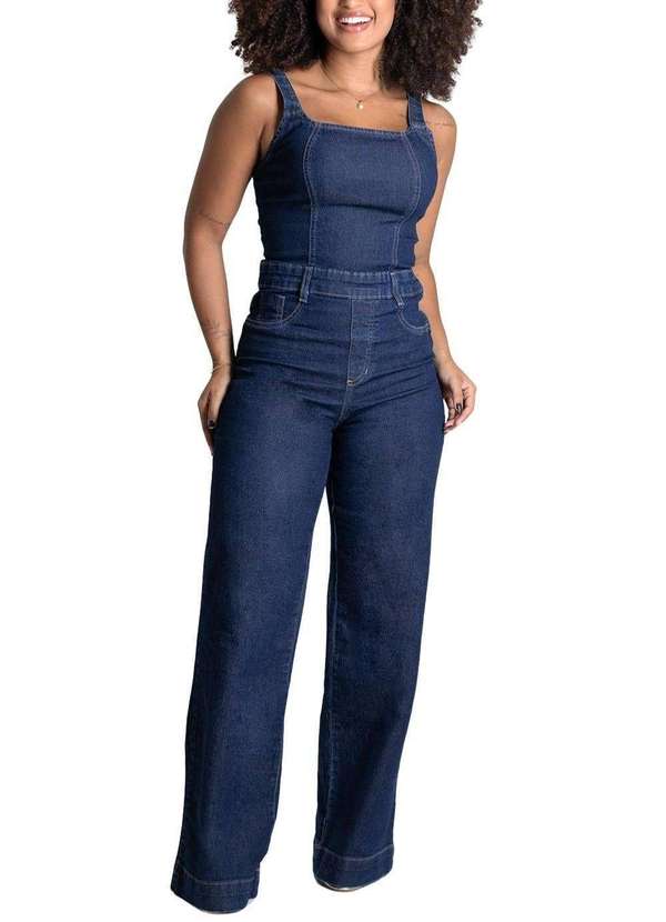 Sawary - Macacão Jeans Sawary - 279649 Azul