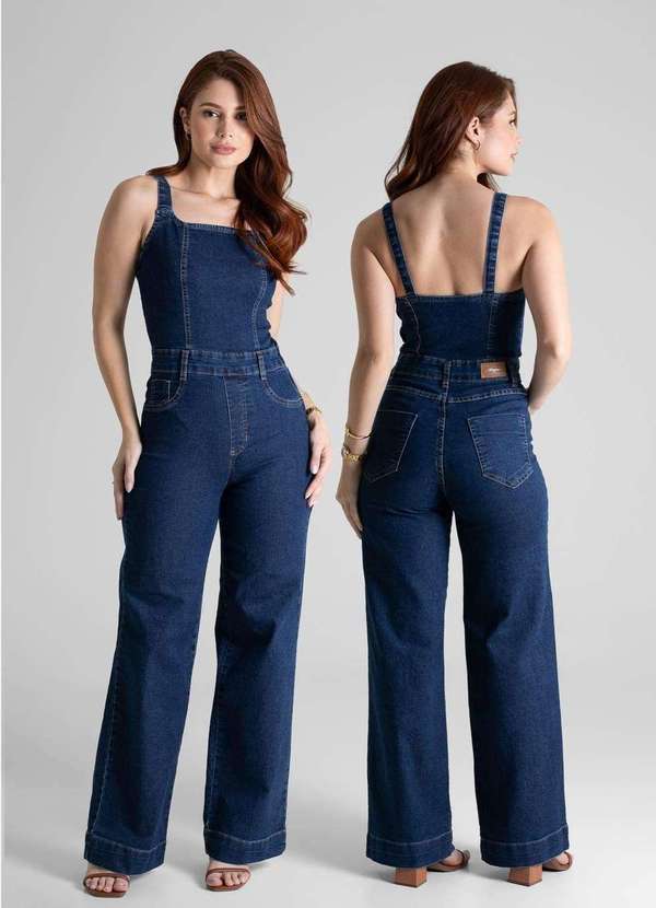 Sawary - Macacão Jeans Sawary - 280535 Azul 6