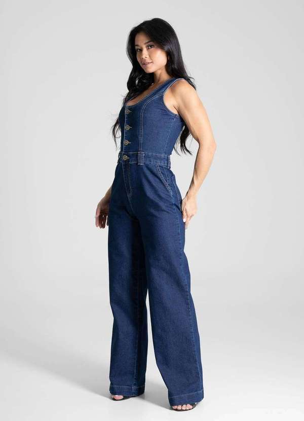 Sawary - Macacão Jeans Sawary - 281284 Azul 3