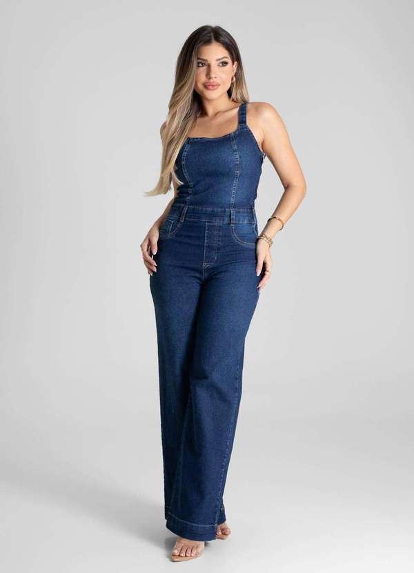 Sawary - Macacão Jeans Sawary - 281378 Azul 2