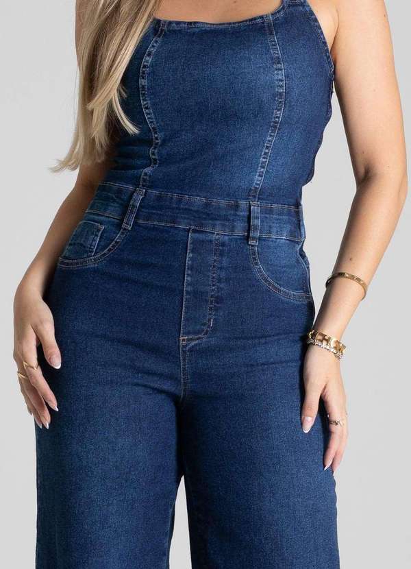 Sawary - Macacão Jeans Sawary - 281378 Azul 5
