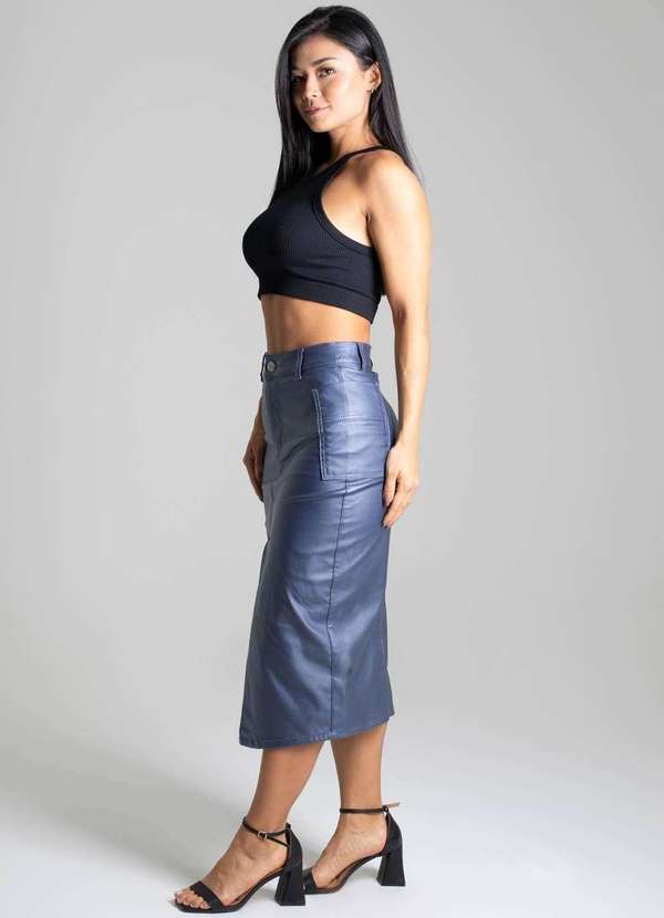 Sawary - Saia Resinada Sawary Midi - 277002 Azul 3