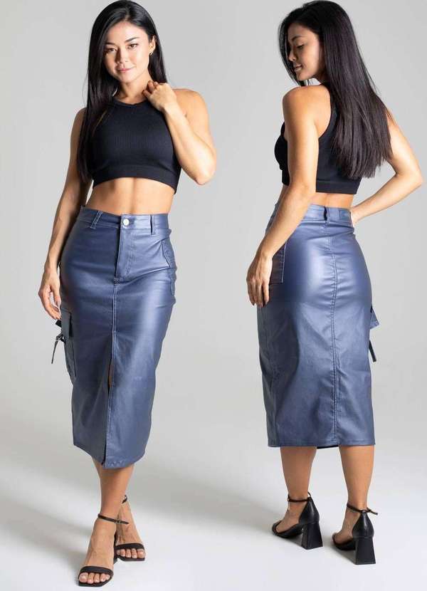 Sawary - Saia Resinada Sawary Midi - 277002 Azul 6