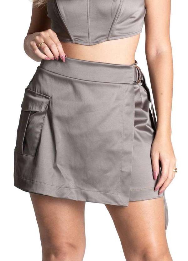 Sawary - Saia Curta Sawary Transpassada - 278302 Verde