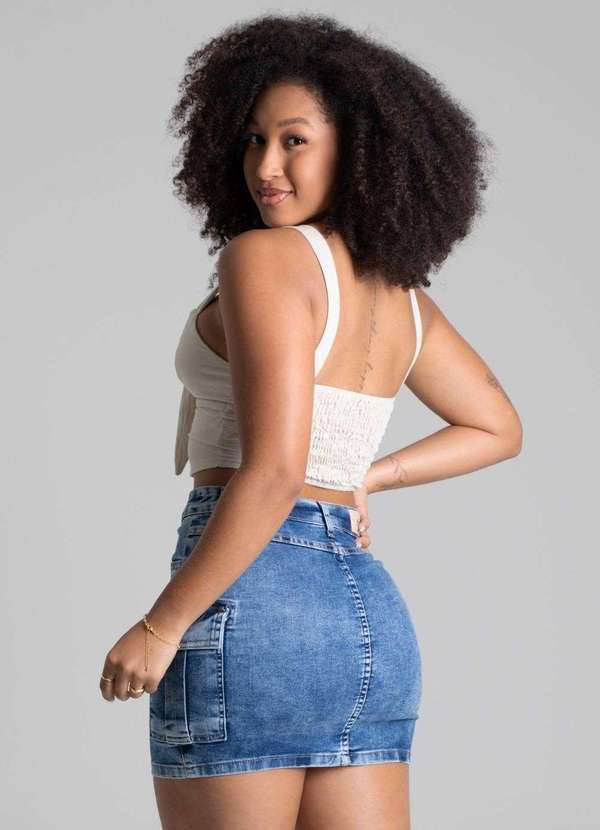 Sawary - Saia Jeans Sawary - 278323 Azul 4