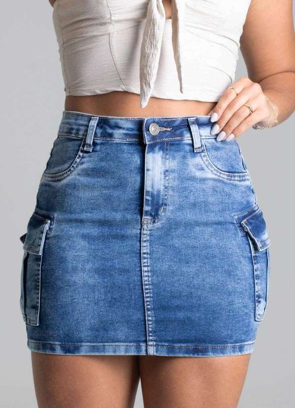 Sawary - Saia Jeans Sawary - 278323 Azul 5