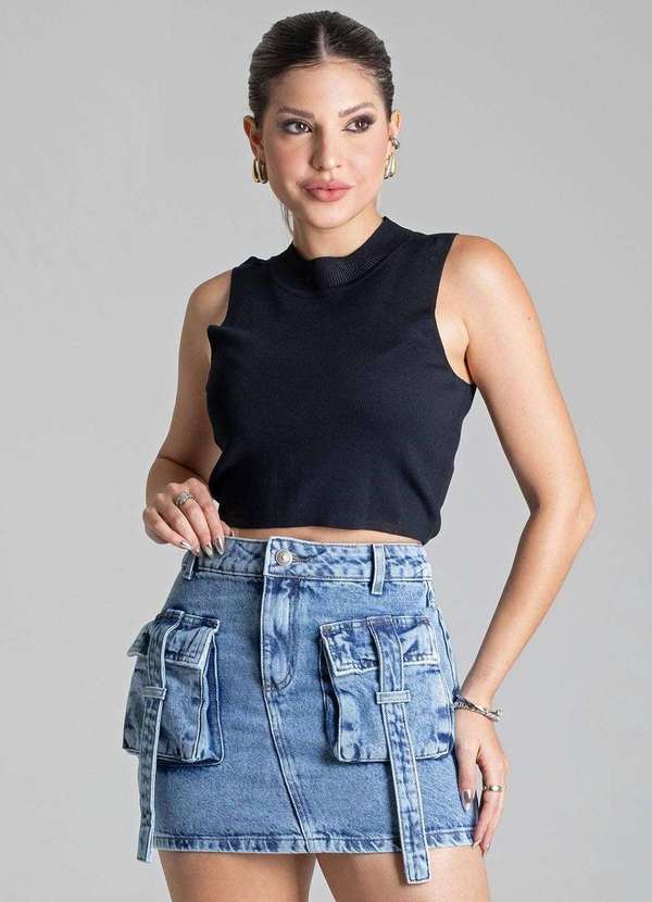 Sawary - Saia Jeans Sawary - 278420 Azul 2