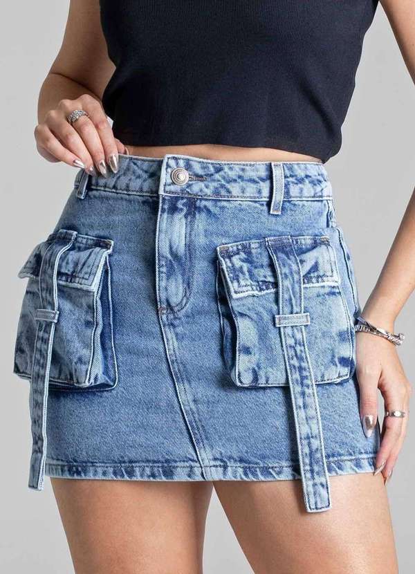 Sawary - Saia Jeans Sawary - 278420 Azul 5