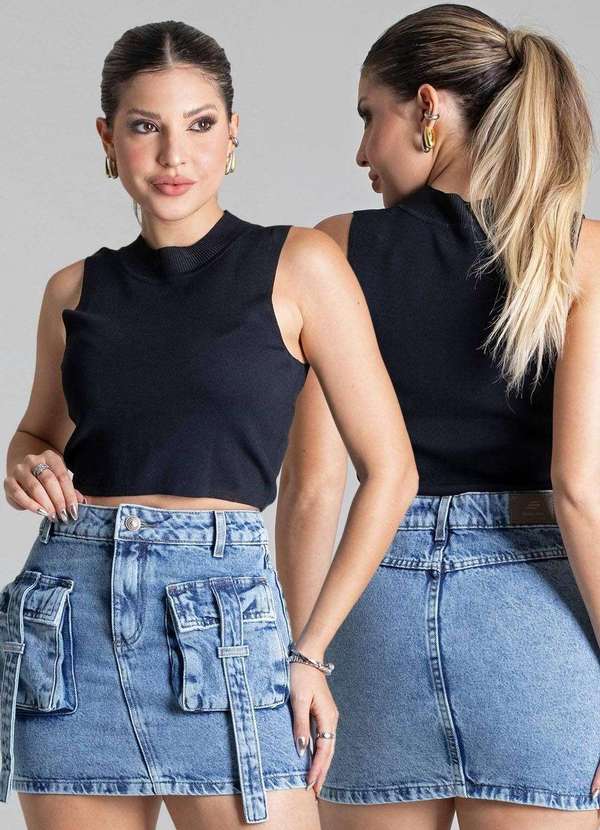 Sawary - Saia Jeans Sawary - 278420 Azul 6