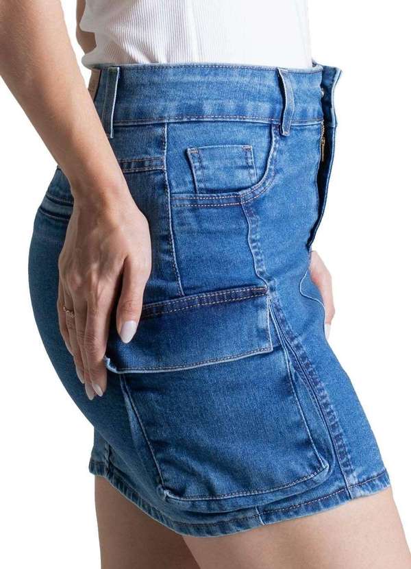 Sawary - Saia Jeans Sawary - 278558 Azul