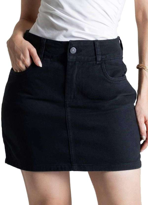 Sawary - Saia Jeans Sawary - 278769 Preto
