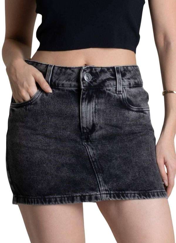 Sawary - Saia Jeans Sawary - 278819 Preto