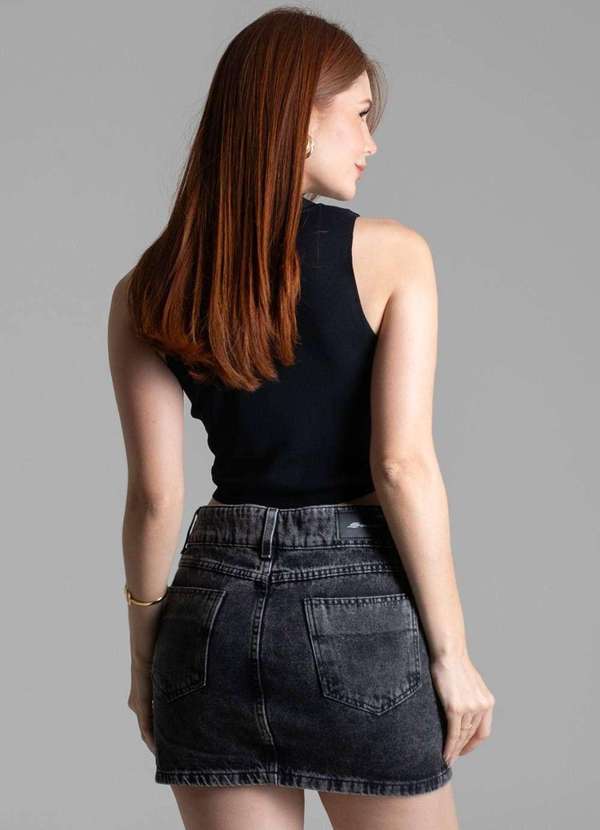 Sawary - Saia Jeans Sawary - 278819 Preto 4