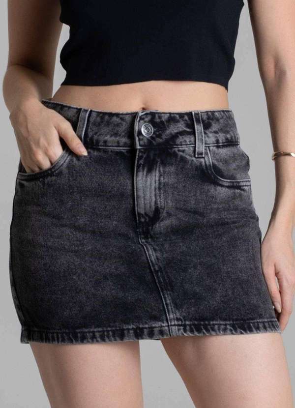 Sawary - Saia Jeans Sawary - 278819 Preto 5