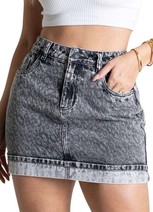 Sawary - Saia Jeans Sawary - 279492 Preto