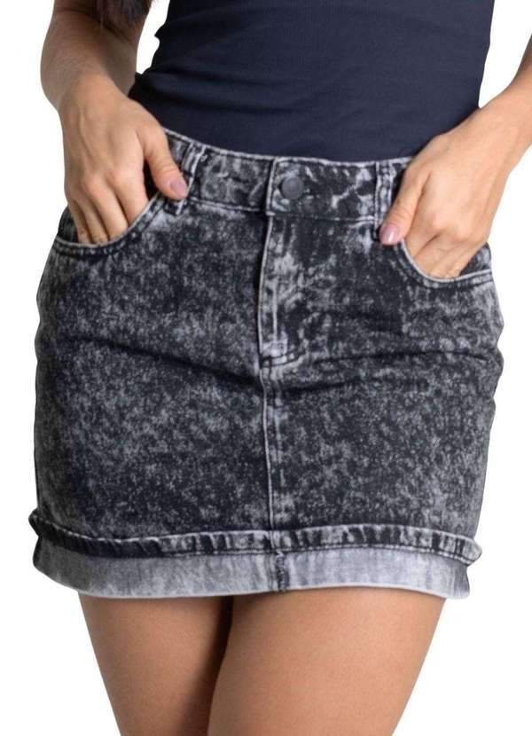 Sawary - Saia Jeans Sawary - 279682 Preto