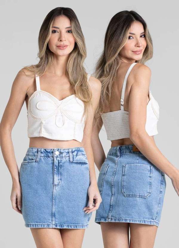 Sawary - Saia Jeans Sawary - 280793 Azul 2