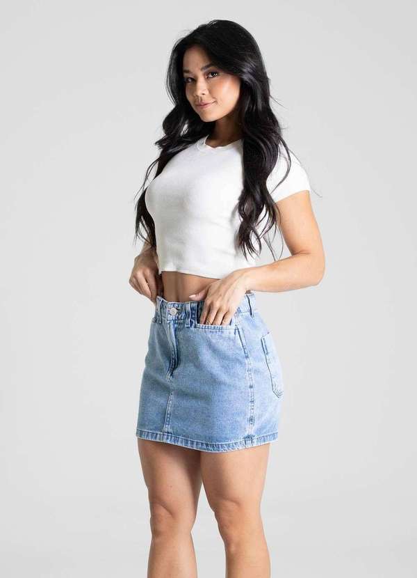 Sawary - Saia Jeans Sawary - 281191 Azul 3