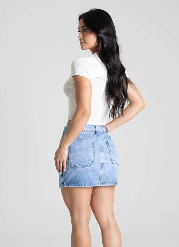 Sawary - Saia Jeans Sawary - 281191 Azul 4