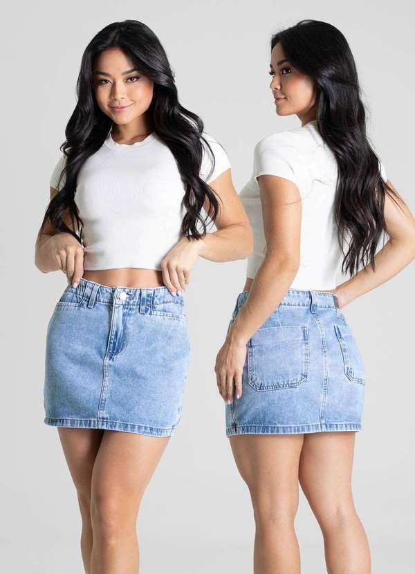 Sawary - Saia Jeans Sawary - 281191 Azul 6