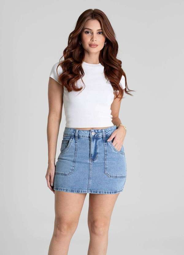 Sawary - Saia Jeans Sawary - 281204 Azul 2