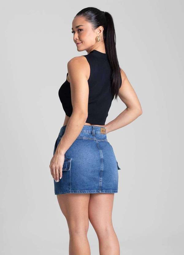 Sawary - Saia Jeans Sawary - 281775 Azul 4